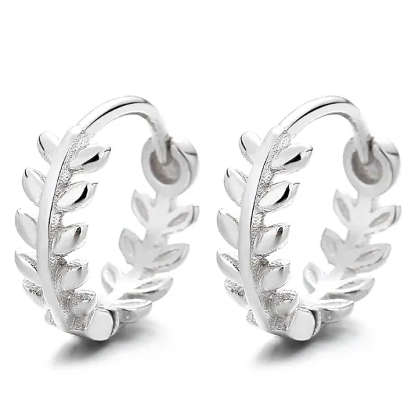Sculptural 925 sterling silver hoop earrings product example